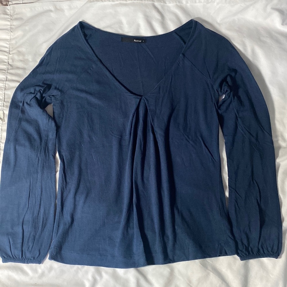 dark blue blouse